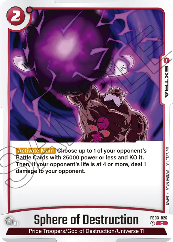 Sphere of Destruction FB03-026 card