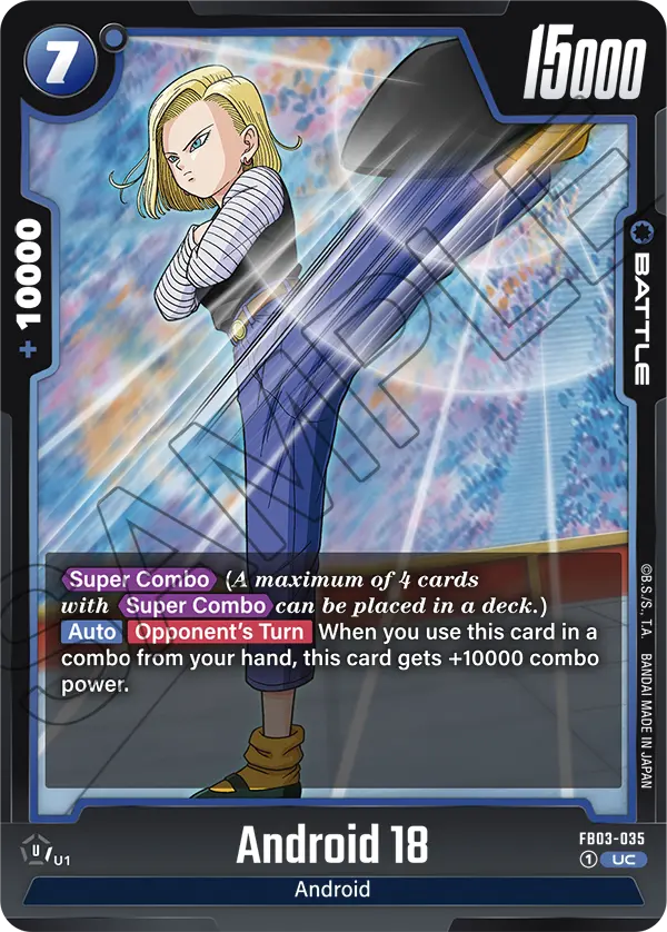 Android 18 FB03-035 card