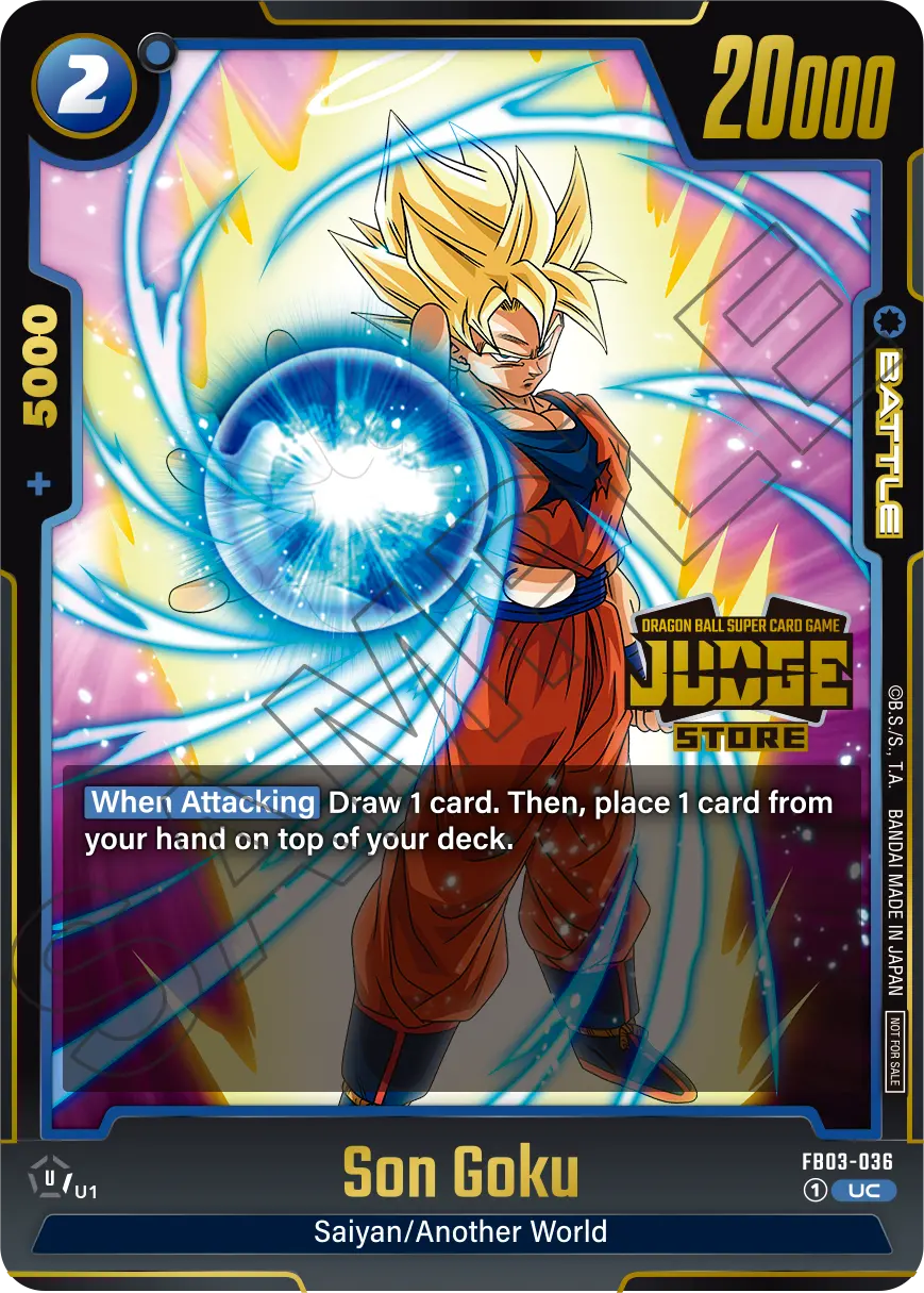 Son Goku FB03-036 Dragon Ball Fusion World card, Judge