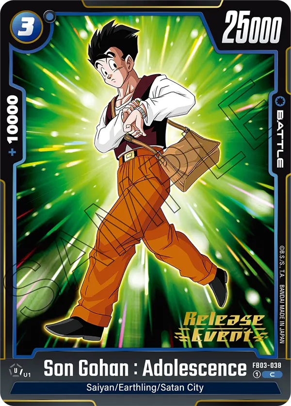 Son Gohan : Adolescence FB03-038 Dragon Ball Fusion World card, Release Event