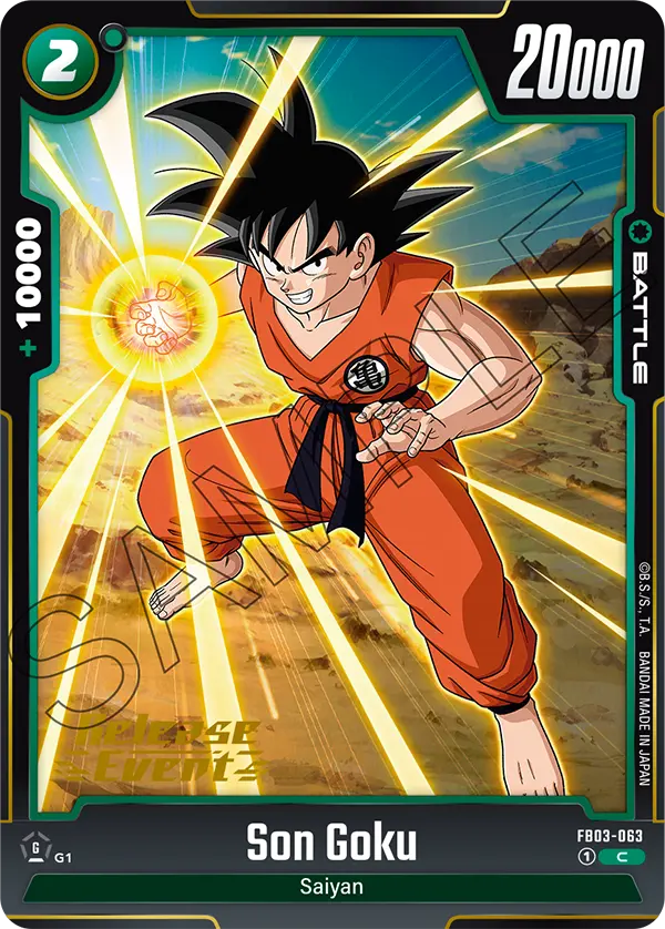 Son Goku FB03-063 Dragon Ball Fusion World card, Release Event