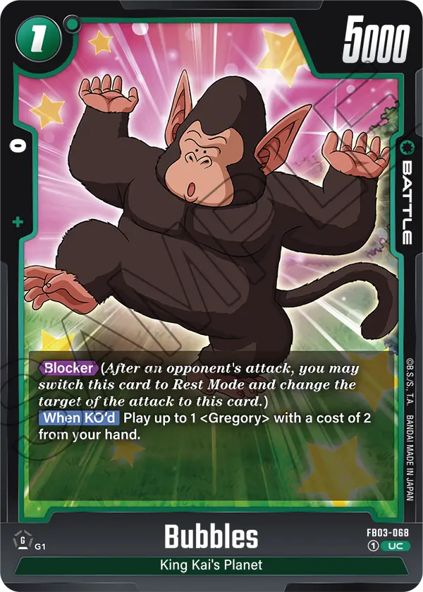 Bubbles FB03-068 card