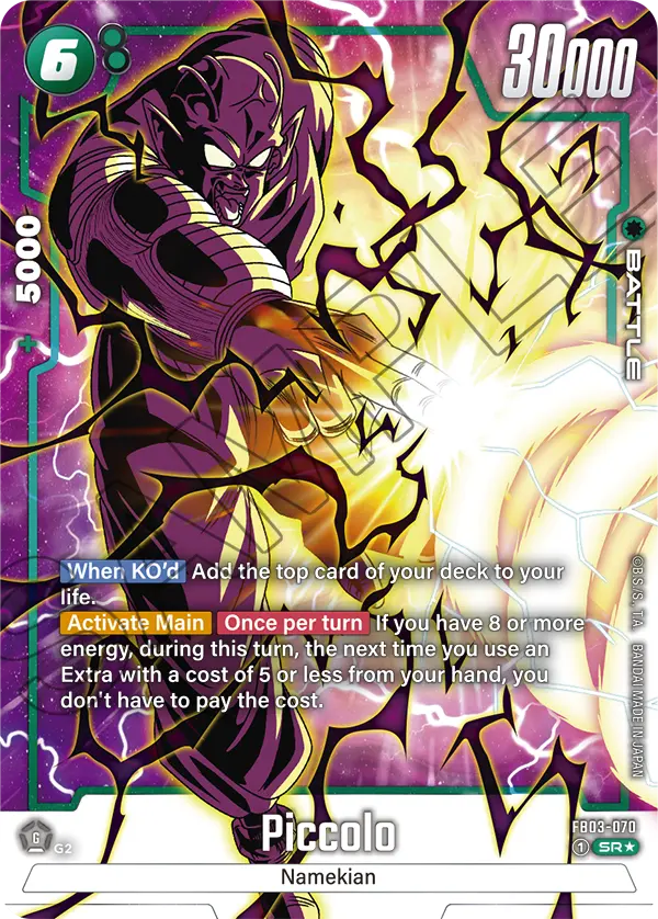 Piccolo FB03-070 Dragon Ball Fusion World card, Alt Art