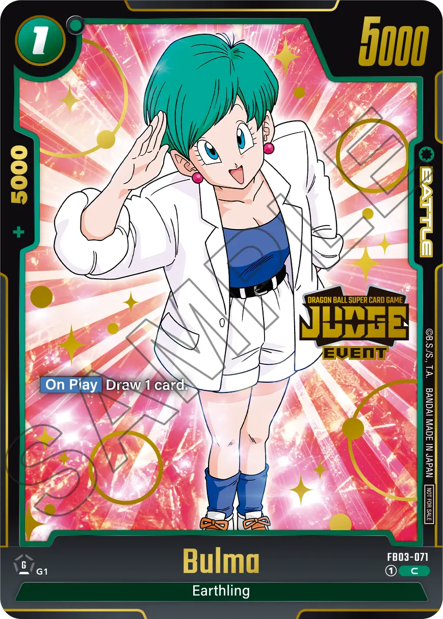 Bulma FB03-071 Dragon Ball Fusion World card, Judge
