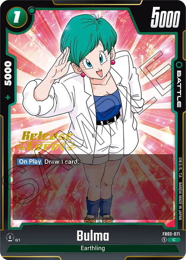 Bulma FB03-071 Dragon Ball Fusion World card, Variant 3