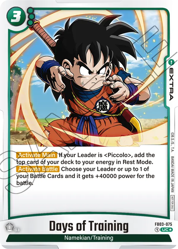 Days of Training FB03-075-p1 card