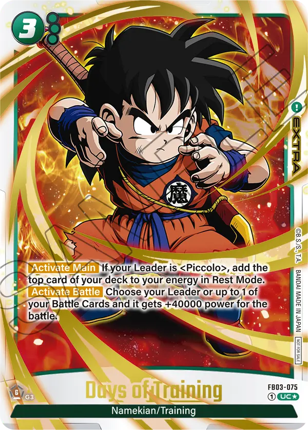 Days of Training FB03-075-p2 card