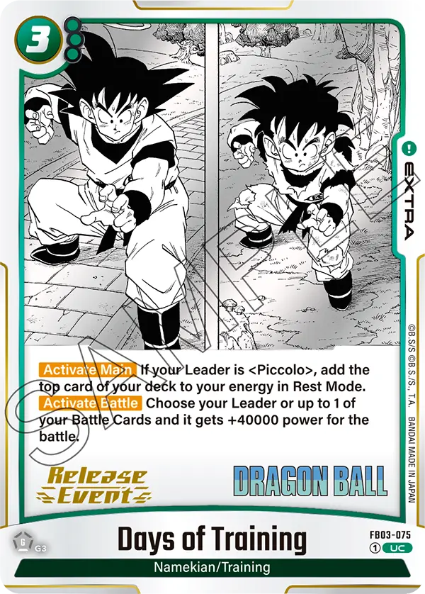 Days of Training FB03-075-p5 card