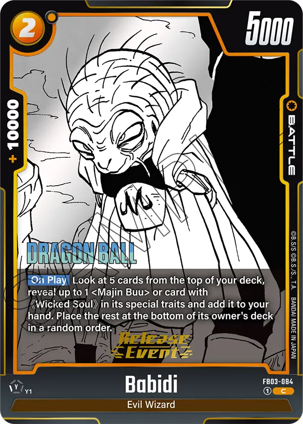 Babidi FB03-084 Dragon Ball Fusion World card, Variant 5
