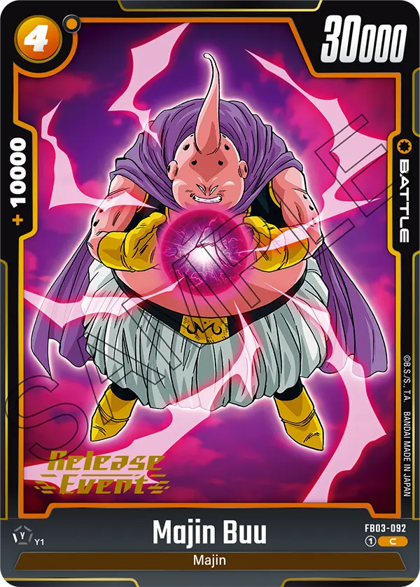 Majin Buu FB03-092 Dragon Ball Fusion World card, Release Event