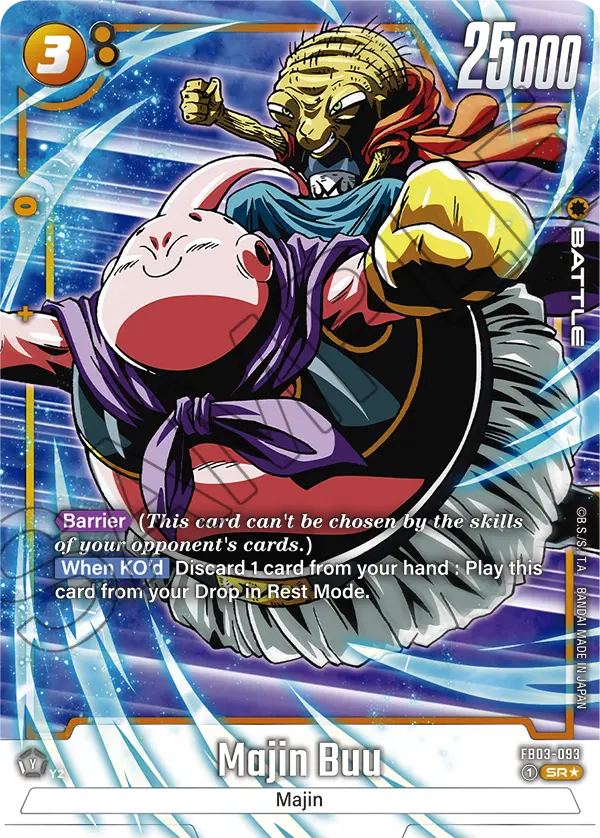 Majin Buu FB03-093 Dragon Ball Fusion World card, Alt Art