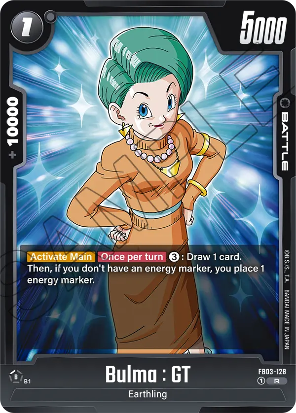 Bulma : GT FB03-128 Dragon Ball Fusion World card
