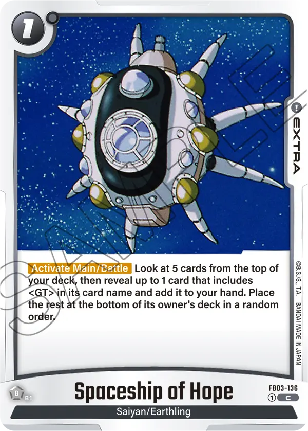 Spaceship of Hope FB03-136 card