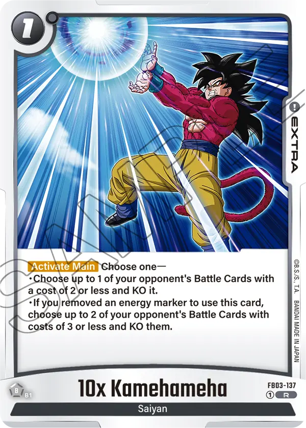 10x Kamehameha FB03-137 card
