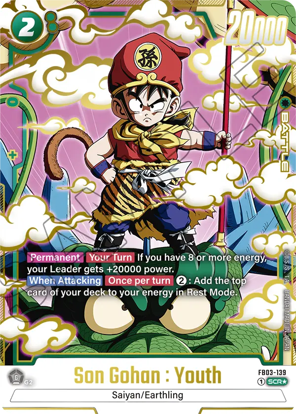 Son Gohan : Youth FB03-139-p1 card