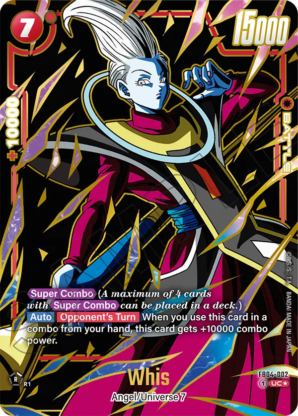 Whis FB04-002 Dragon Ball Fusion World card, Alt Art