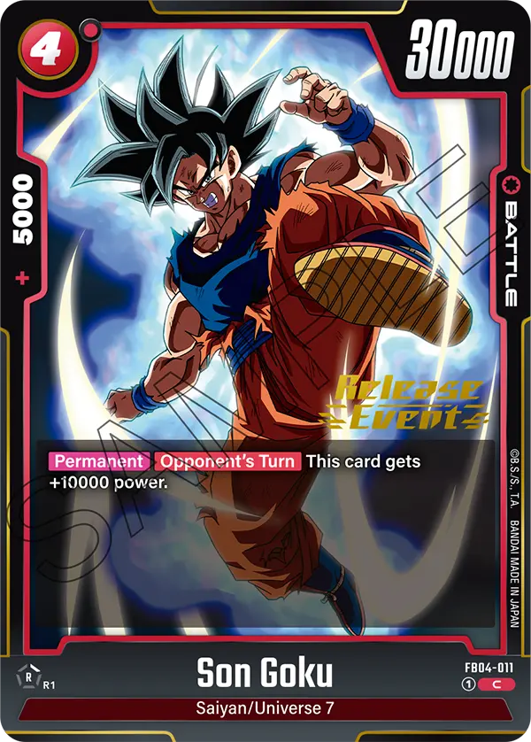 Son Goku FB04-011 Dragon Ball Fusion World card, Release Event