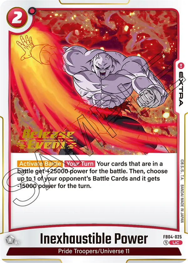 Inexhaustible Power FB04-025 Dragon Ball Fusion World card, Release Event