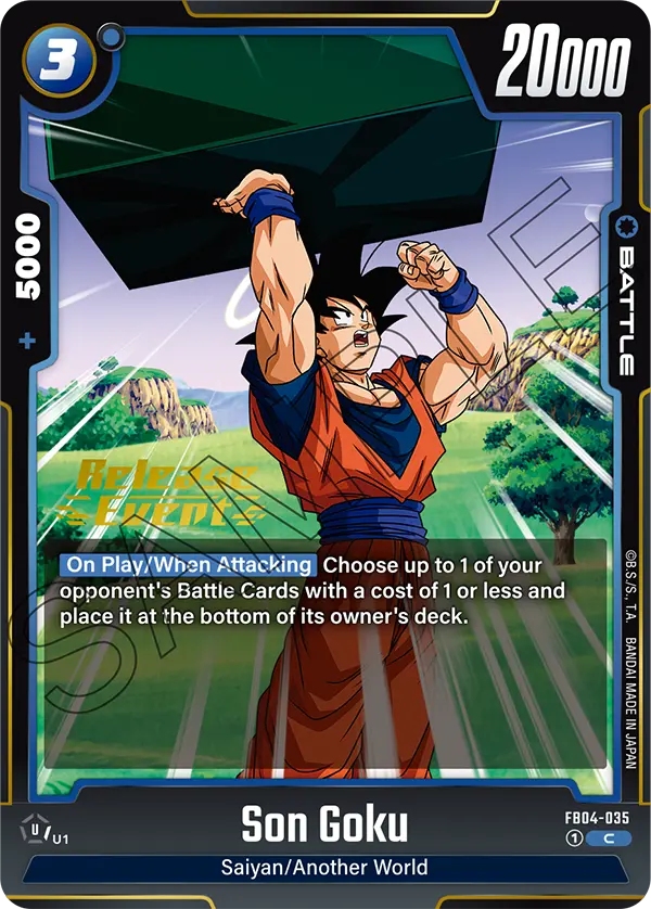 Son Goku FB04-035 Dragon Ball Fusion World card, Release Event