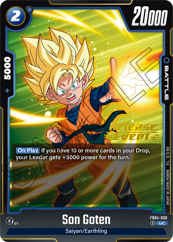 Son Goten FB04-036 Dragon Ball Fusion World card, Release Event