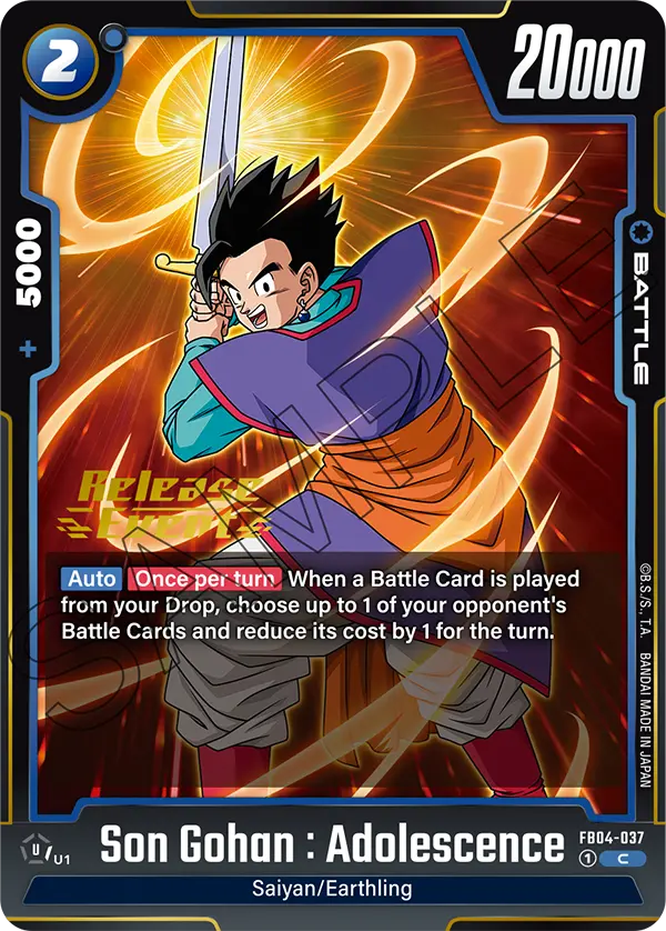 Son Gohan : Adolescence FB04-037 Dragon Ball Fusion World card, Release Event