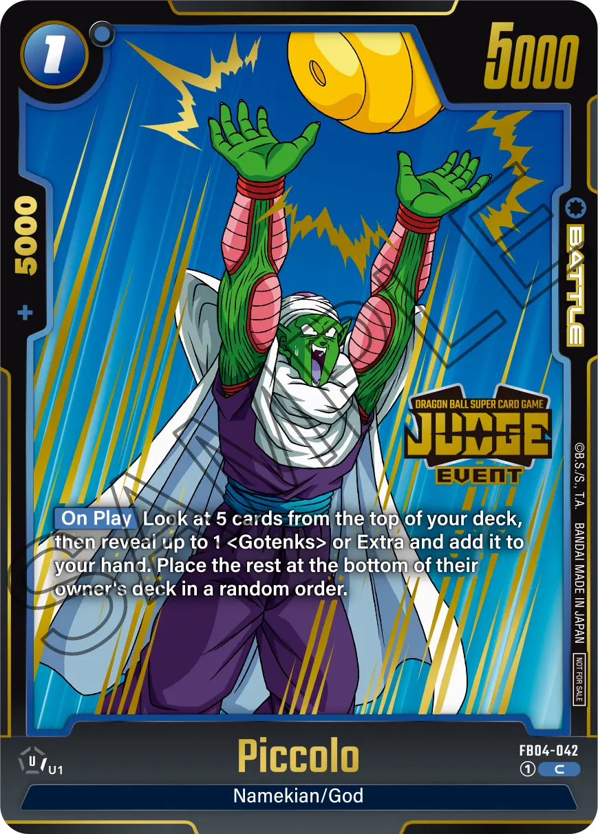 Piccolo FB04-042 Dragon Ball Fusion World card, Judge