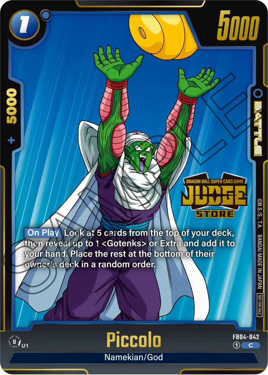 Piccolo FB04-042 Dragon Ball Fusion World card, Judge