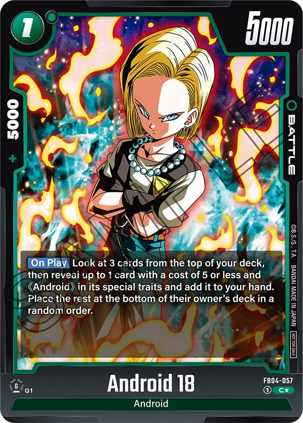 Android 18 FB04-057 Dragon Ball Fusion World card, Tournament
