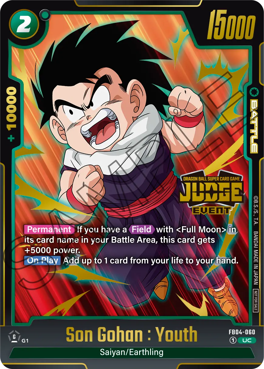Son Gohan : Youth FB04-060 Dragon Ball Fusion World card, Judge