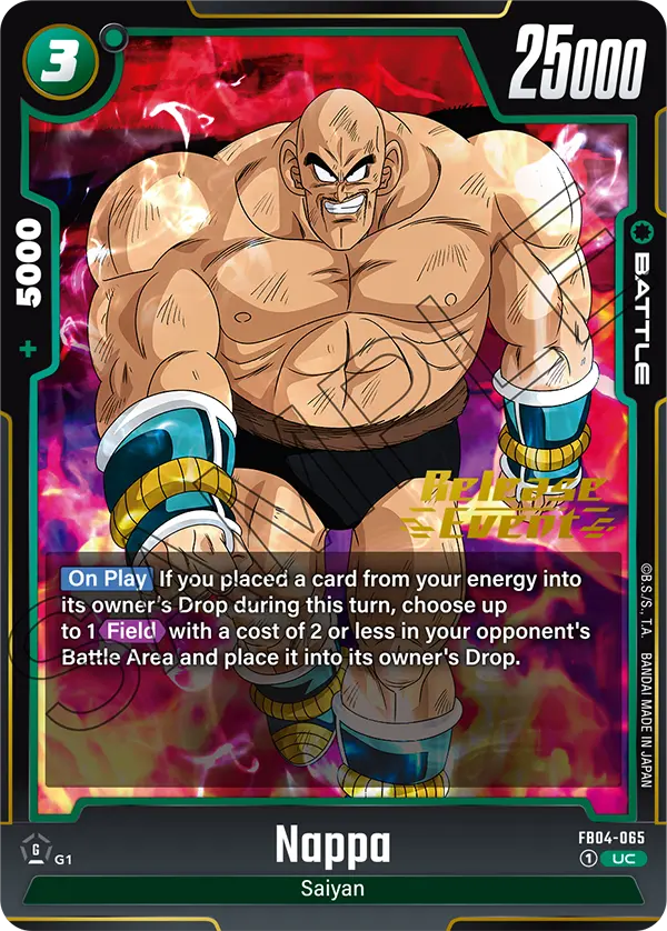 Nappa FB04-065 Dragon Ball Fusion World card, Release Event