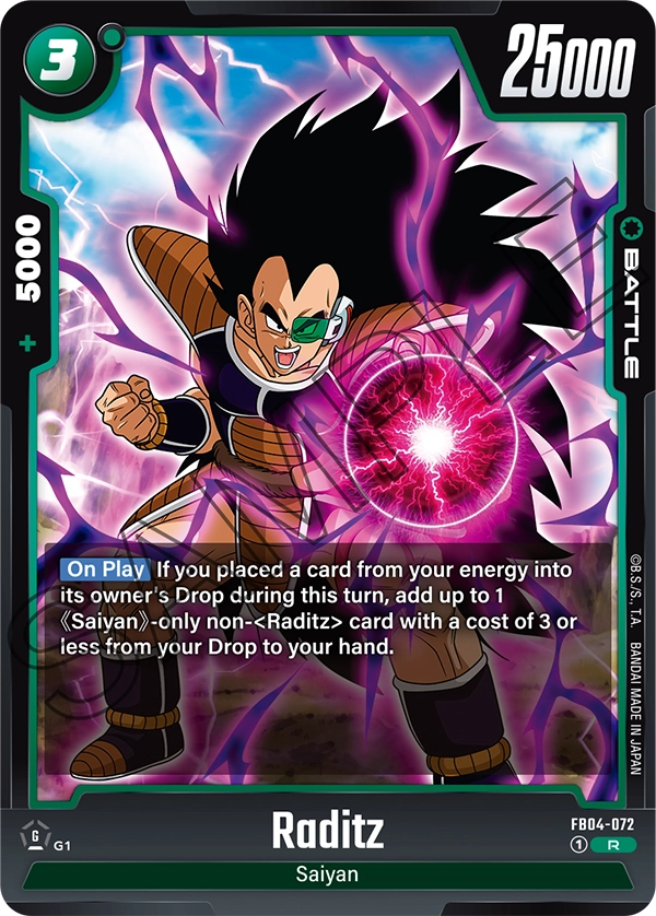 Raditz FB04-072 Dragon Ball Fusion World card, Release Event