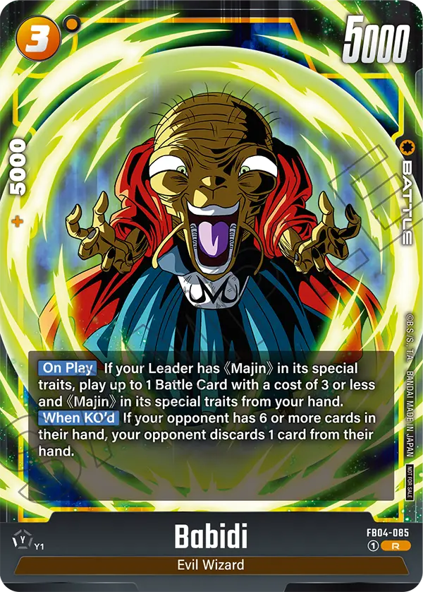 Babidi FB04-085 Dragon Ball Fusion World card, Promo