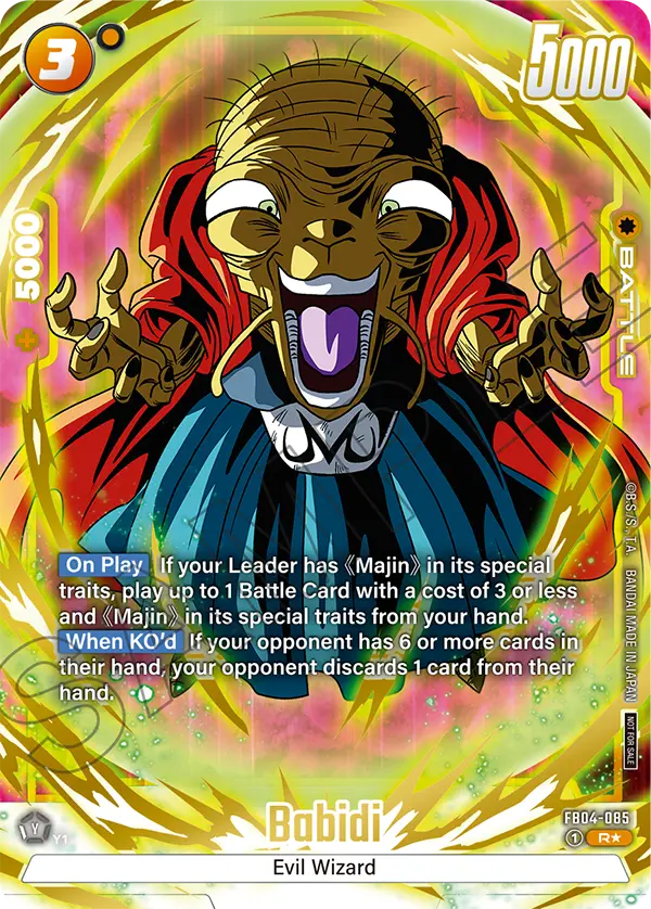 Babidi FB04-085 Dragon Ball Fusion World card, Promo