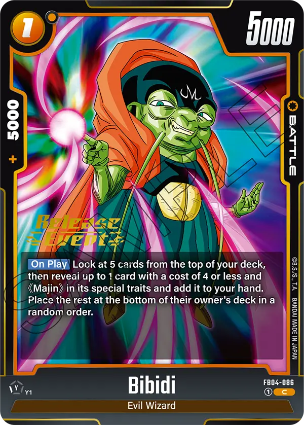 Bibidi FB04-086 Dragon Ball Fusion World card, Release Event