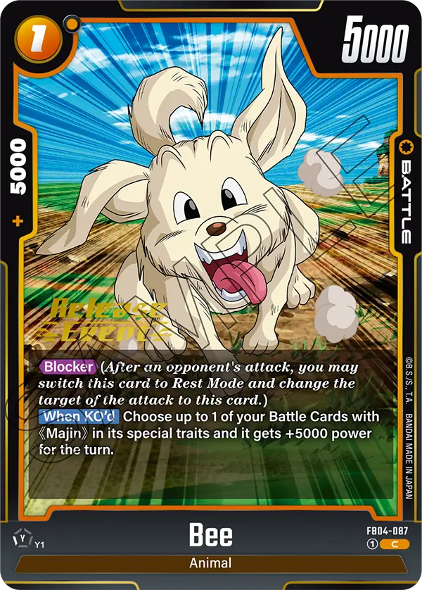 Bee FB04-087 Dragon Ball Fusion World card, Release Event