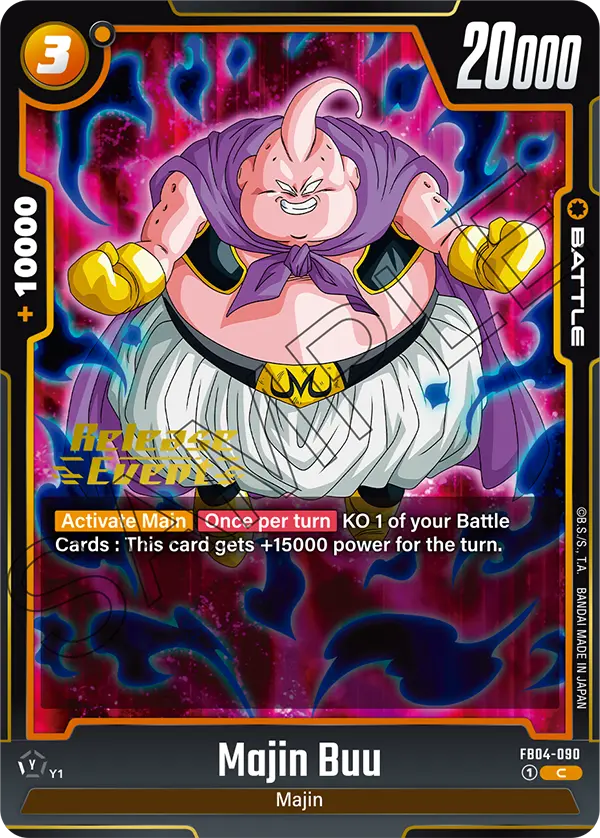 Majin Buu FB04-090 Dragon Ball Fusion World card, Release Event