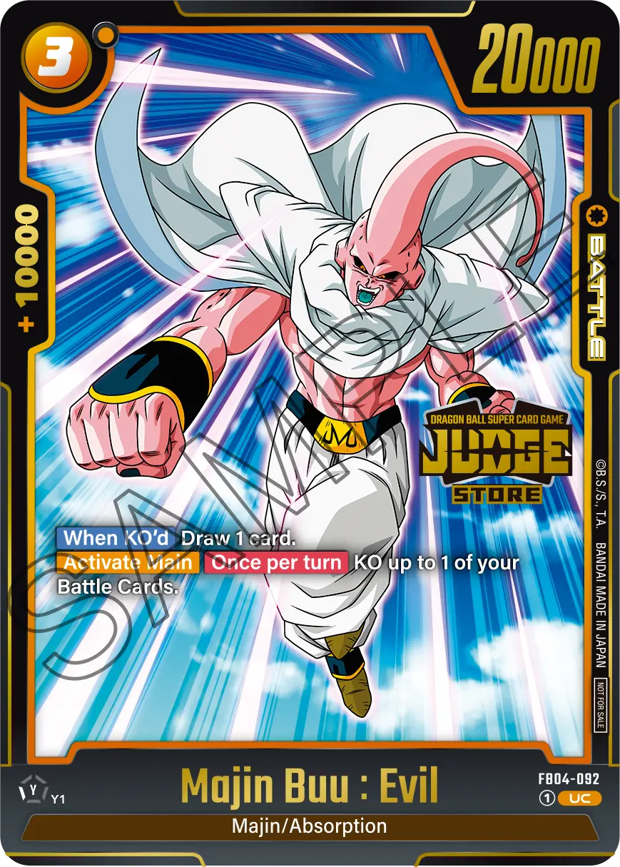 Majin Buu : Evil FB04-092 Dragon Ball Fusion World card, Judge
