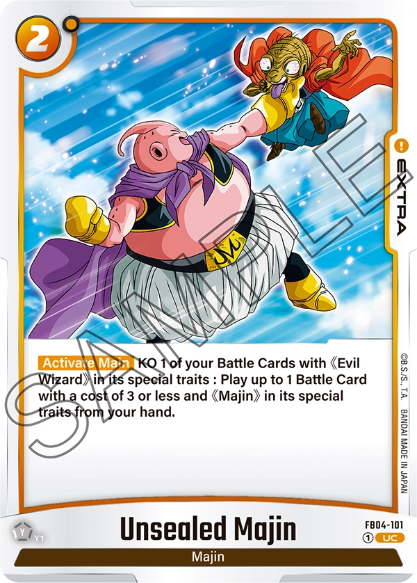 Unsealed Majin FB04-101 card