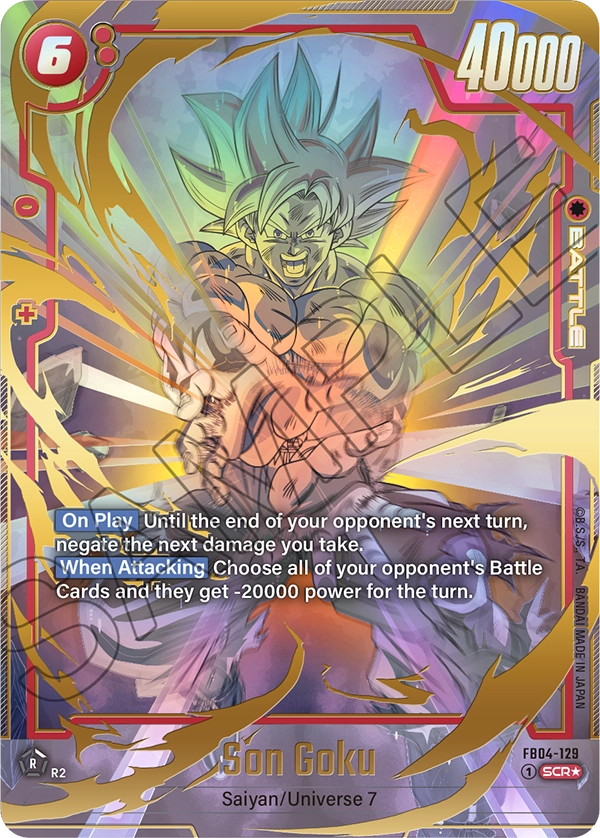 Son Goku FB04-129 Dragon Ball Fusion World card, Alt Art