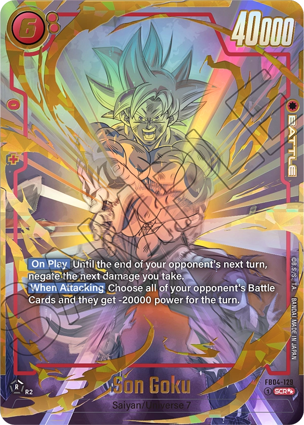 Son Goku FB04-129 Dragon Ball Fusion World card, Super Alt Art