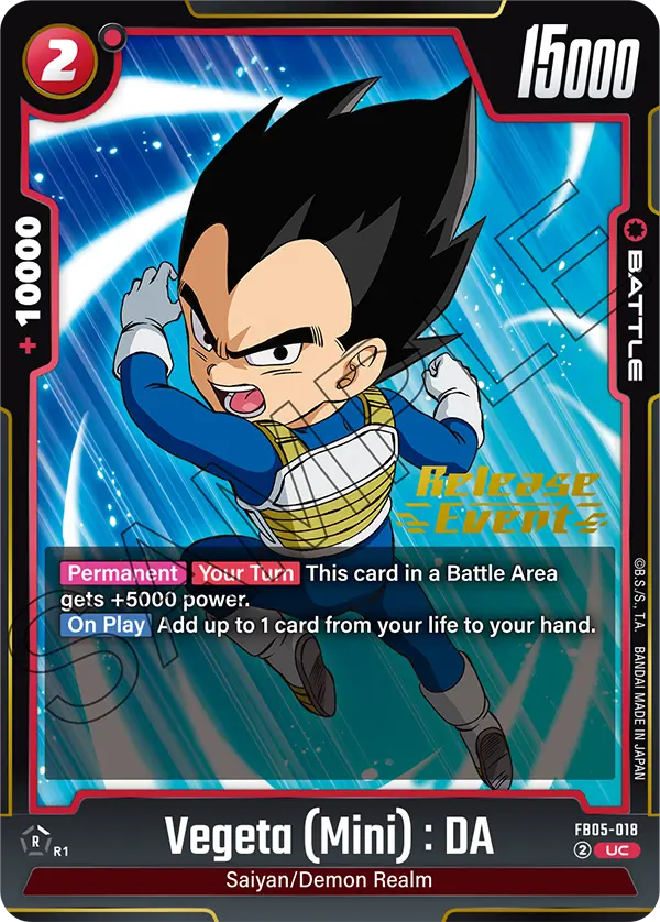 Vegeta (Mini) : DA FB05-018-p3 card