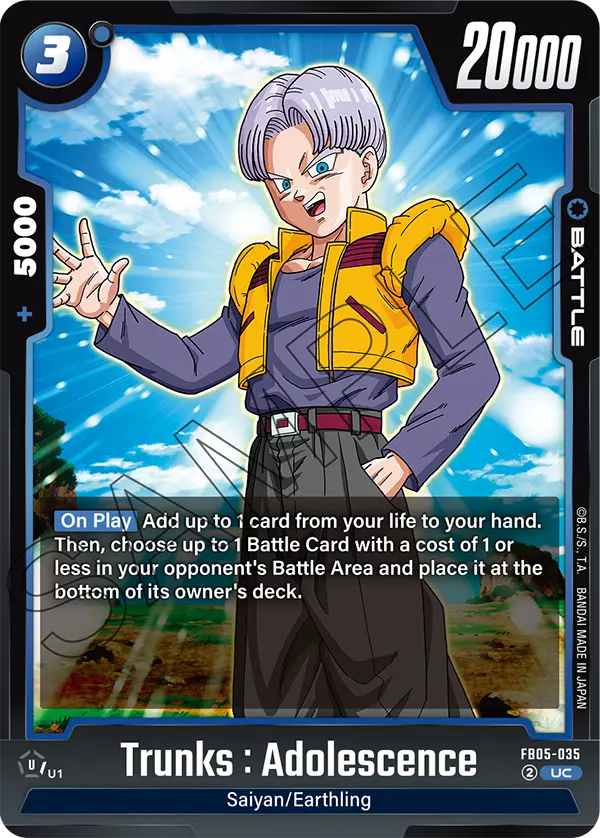 Trunks : Adolescence FB05-035 card