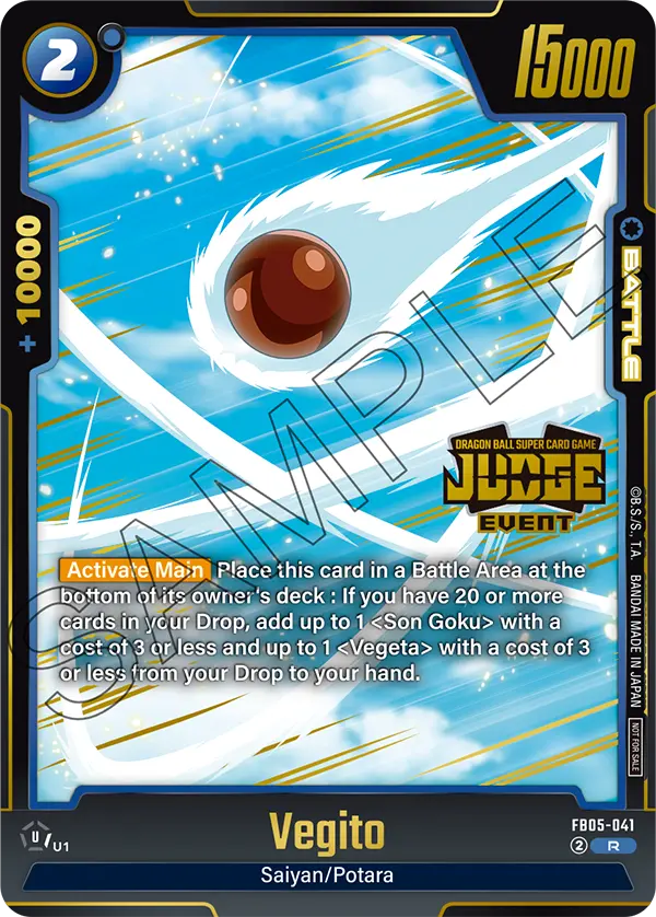 Vegito FB05-041 Dragon Ball Fusion World card, Judge