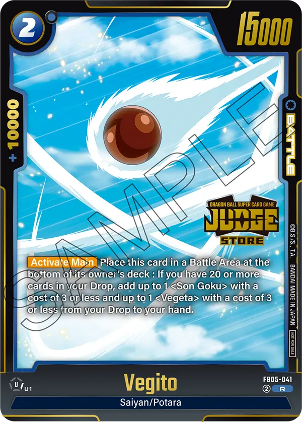 Vegito FB05-041 Dragon Ball Fusion World card, Judge