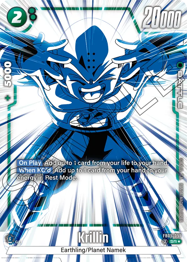 Krillin FB05-051 Dragon Ball Fusion World card, Alt Art