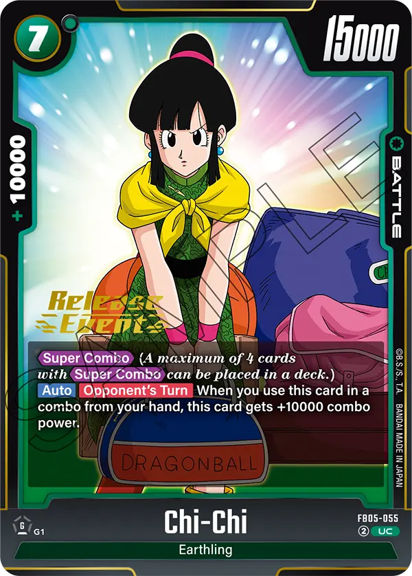 Chi-Chi FB05-055 Dragon Ball Fusion World card, Release Event