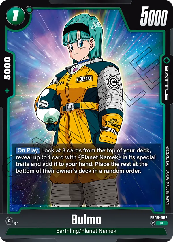 Bulma FB05-062 Dragon Ball Fusion World card, Release Event