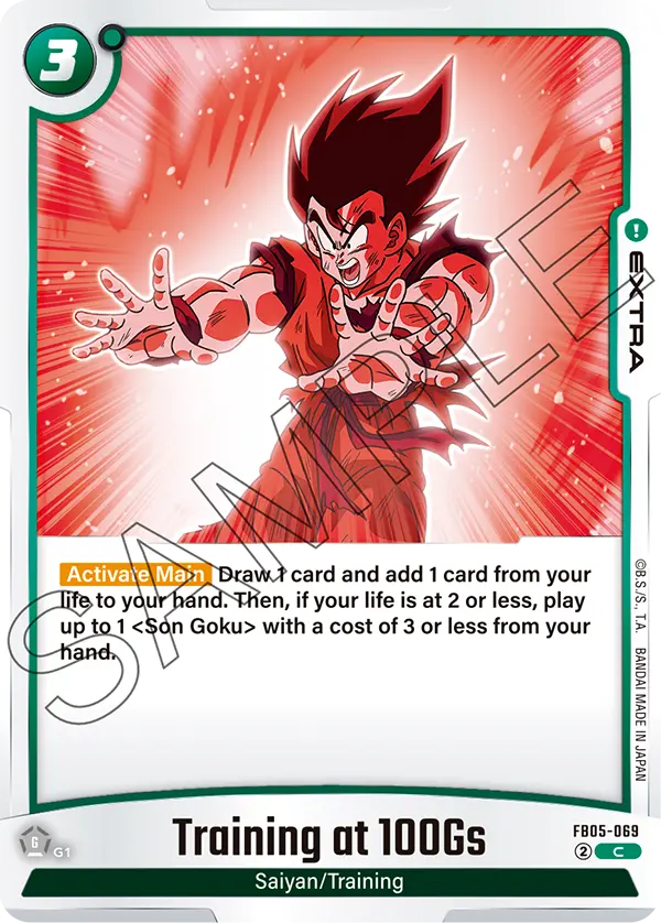 Training at 100Gs FB05-069 card