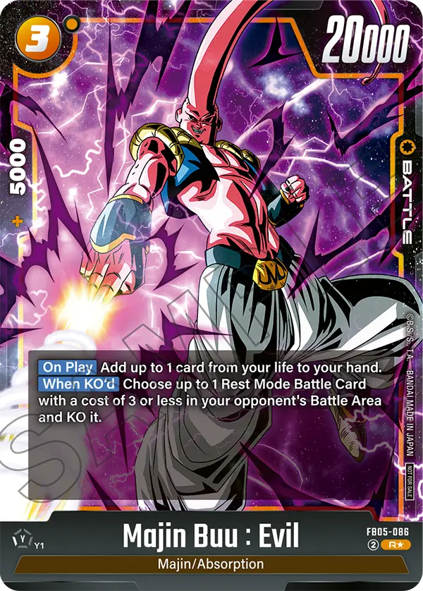 Majin Buu : Evil FB05-086 Dragon Ball Fusion World card, Tournament