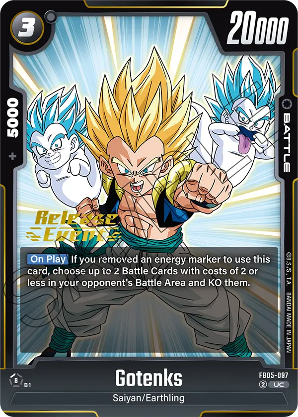 Gotenks FB05-097 Dragon Ball Fusion World card, Release Event